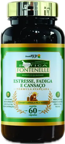 Frasco de Estresse, fadiga e cansaço